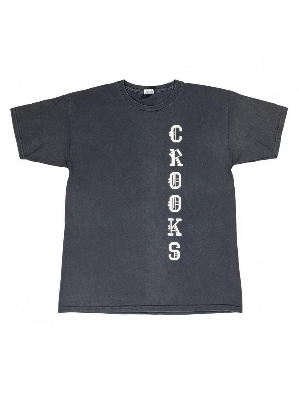 Crooks & Castles Black Graphic T-Shirt Size Large Medusa Head